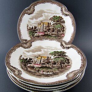 Lot of 5 VINTAGE JOHNSON BROS BRITAIN CASTLES SAUSER MADE IN ENGLAND (C1)